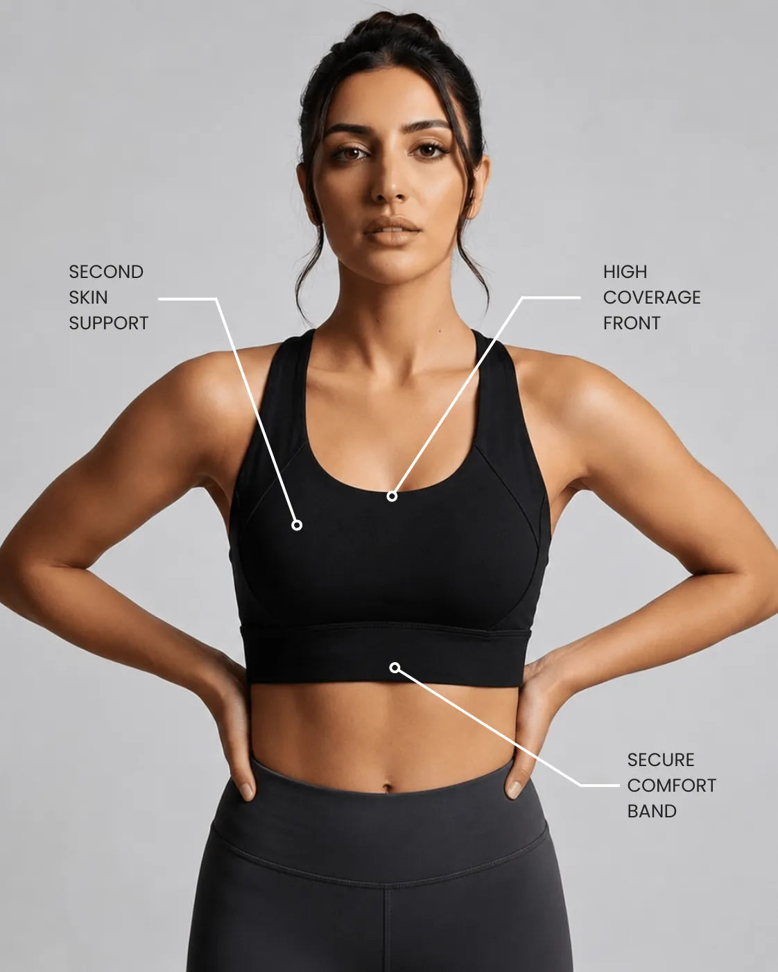 Black Bliss Hook Sports Bra