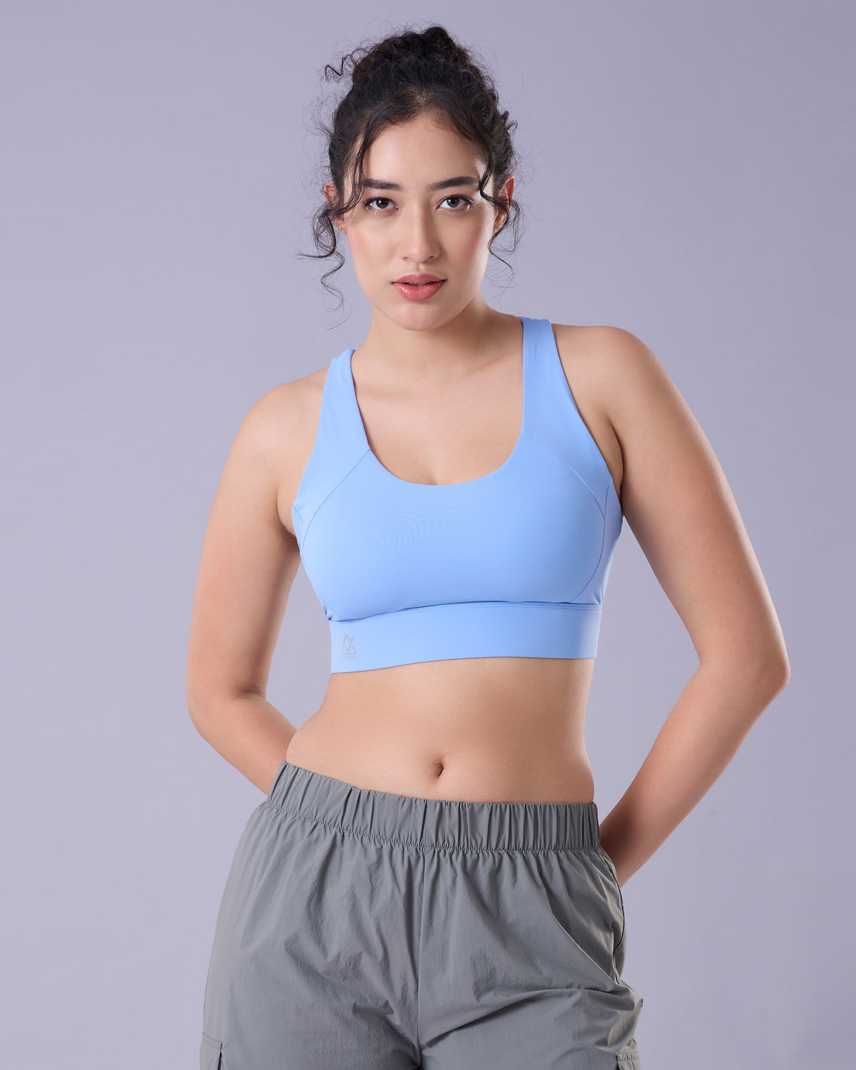 Light Blue Bliss Hook Sports Bra
