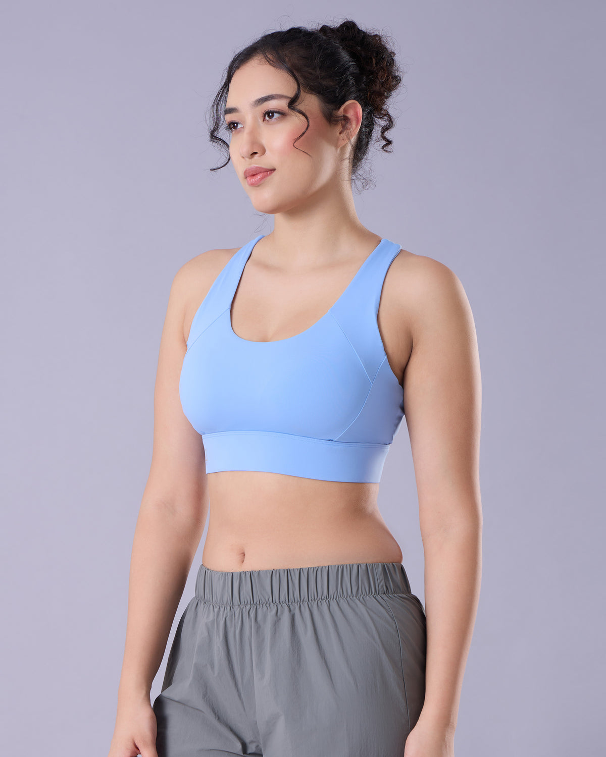 Light Blue Bliss Hook Sports Bra
