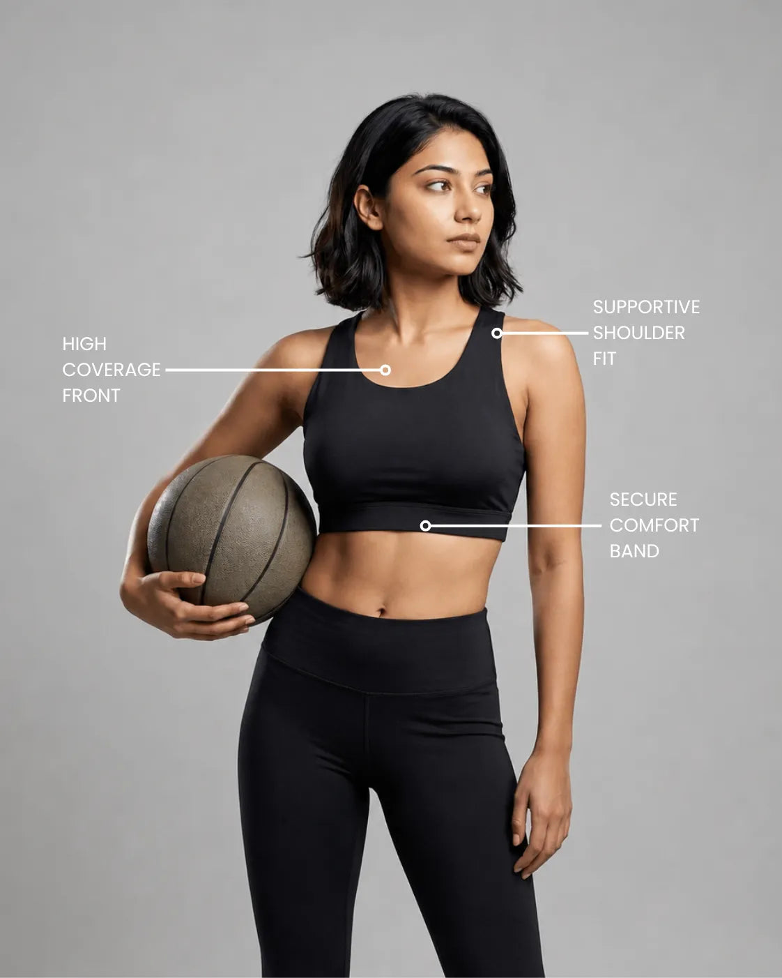 Bloom High Coverage Mesh Sports Bra