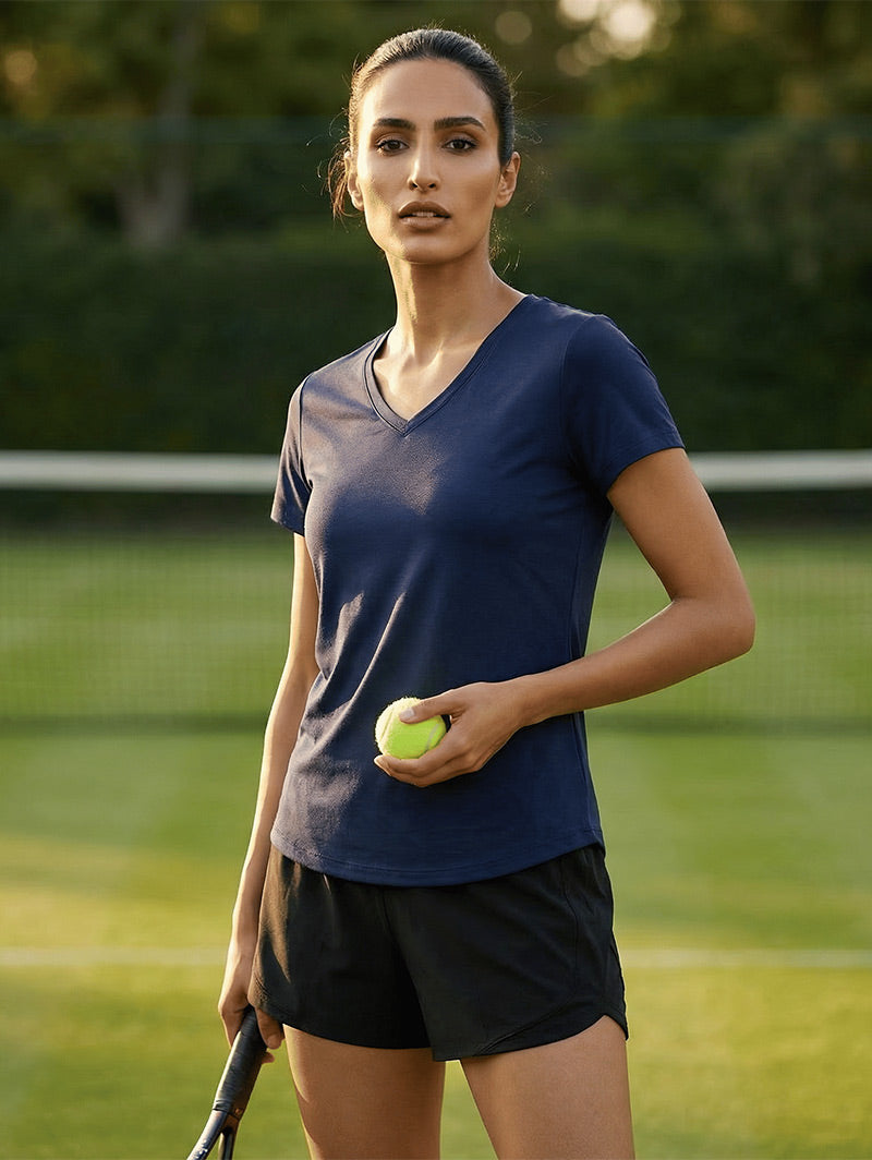 VYON Pure Breathe Collection – PureFit Bamboo Cotton V-Neck T-Shirt